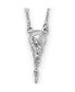 Фото #3 товара Diamond2Deal sterling Silver Polished Beaded Rosary Pendant Necklace 24"