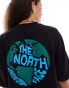 The North Face Globe back print oversized t-shirt in black Черный, XS - фото #2