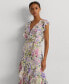 Women's Ruffled Floral A-Line Dress
