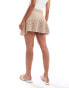 Фото #3 товара ASOS DESIGN knitted mini skirt with frill in mocha