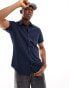 Jack & Jones short sleeve linen shirt in navy