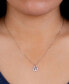 ფოტო #2 პროდუქტის Cubic Zirconia Sand Dollar Pendant Necklace in Sterling Silver, 16" + 2" extender, Created for Macy's