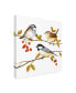 Jane Maday Birds and Berries I Canvas Art - 15.5" x 21"