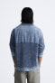 Фото #3 товара Трикотажная куртка с джинсовыми деталями в тон ZARA