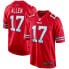 Фото #1 товара Men's Josh Allen Red Buffalo Bills Alternate Game Jersey