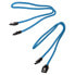 Фото #2 товара Corsair Premium Sleeved SATA-Kabel, blau 60cm - 2er Pack