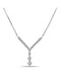 Macy's cubic Zirconia 4, 5, 6 mm Graduated Drop Adjustable Necklace (5.5 ct. t.w.) in 18K Sterling Silver or Sterling Silver