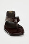 Фото #8 товара Block heel leather sandals ZARA