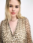 Фото #3 товара Vero Moda Curve ruffle layered mini dress in leopard print