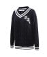 ფოტო #2 პროდუქტის Women's Black Baltimore Ravens Prep V-Neck Pullover Sweater