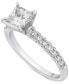 ფოტო #4 პროდუქტის Diamond Princess-Cut Bridal Set (1-1/2 ct. t.w.) in 14k White Gold