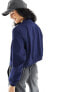 Pimkie cropped utility jacket with dual pocket detail in navy