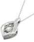 Фото #2 товара Twinkling Diamond Star diamond Wishbone 18" Pendant Necklace (1/4 ct. t.w.) in 10k White Gold