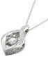 Diamond Wishbone 18" Pendant Necklace (1/4 ct. t.w.) in 10k White Gold