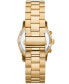 ფოტო #3 პროდუქტის Women's Runway Chronograph Gold-Tone Stainless Steel Bracelet Watch, 38mm