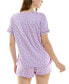 Фото #5 товара Women's 2-Pc. Printed Short Pajamas Set