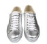 Фото #6 товара Gucci Mens Silver Ace Metallic Leather Sneakers Size 8.5G /9.5US