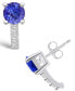 Tanzanite (1-5/8 Ct. t.w.) and Diamond (1/8 Ct. t.w.) Stud Earrings