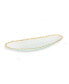 15"L Glass Oval Tray With Gold Edge