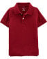 Toddler Burgundy Piqué Polo Shirt 4T