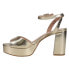 Фото #3 товара Chinese Laundry Theresa Metallic Platform Womens Gold Dress Sandals BTPP01P8E-7