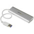 Фото #7 товара StarTech.com 4-Port Portable USB 3.0 Hub with Built-in Cable - USB 3.2 Gen 1 (3.1 Gen 1) Type-A - USB 3.2 Gen 1 (3.1 Gen 1) Type-A - 5000 Mbit/s - Silver,White - Aluminum - Plastic - Power