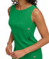 Women's Colorblock Button Sleeveless Shift Dress