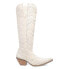 Фото #1 товара Dingo Honkytonk Honey Rhinestone Snip Toe Cowboy Womens White Casual Boots DI16