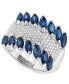 EFFY® Sapphire (2-1/4 ct. t.w.) & Diamond (1/3 ct. t.w.) Statement Ring in 14k White Gold