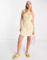 Фото #4 товара New Look ruched bust strappy mini dress in yellow floral