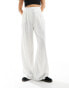 Stradiarius tailored pleat front trousers in ecru