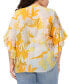 Фото #2 товара Plus Size Printed Flutter Sleeve Blouse
