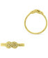 ფოტო #3 პროდუქტის Rope-Textured Double Knot Double Band Statement Ring