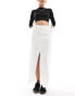 Фото #10 товара River Island split front maxi skirt in white