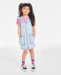 ფოტო #1 პროდუქტის Little Girls Zinnia Winged Denim Jumper, Created for Macy's