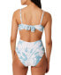 Фото #2 товара Bar III ABALONE BLUE Spiraling Twist-Front Monokini One-Piece Swimsuit Sz Small