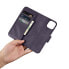 2w1 etui skórzany pokrowiec z klapką iPhone 14 Anti-RFID Wallet Case ciemnofioletowy