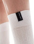 & Other Stories rib socks with logo tag in white