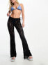 Фото #4 товара COLLUSION mid rise flared crochet beach trouser in black