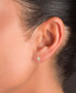 ფოტო #2 პროდუქტის Cubic Zirconia Star Small Hoop Earrings, 0.55"