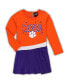 ფოტო #1 პროდუქტის Toddler Girls Orange Clemson Tigers Heart to Heart French Terry Dress