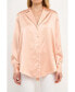 ფოტო #1 პროდუქტის Women's Classic Satin Over Shirt