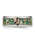 Stainless Steel Polished Imitation Opal Inlay 8mm Band Ring