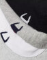 Фото #4 товара Champion trainer socks in grey white black 3 pack
