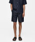 Фото #1 товара Men's Cotton Denim Effect Bermuda Shorts