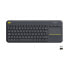 Logitech Wireless Touch Keyboard K400 Plus - Mini - Wireless - RF Wireless - QWERTY - Black