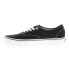 Vans Authentic VN000EE3BLK Mens Black Canvas Lifestyle Sneakers Shoes 10.5