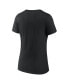 ფოტო #3 პროდუქტის Women's Black Wisconsin Badgers Evergreen Campus V-Neck T-shirt