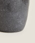 Stone grey resin storage jar