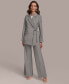 Фото #5 товара Пиджак с приталенным поясом в полоску для женщин DKNY Donna Karan